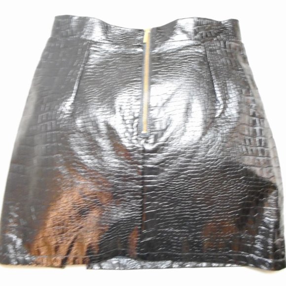 Runaway The Label  croc embossed mini skirt  size  S - Picture 5 of 7